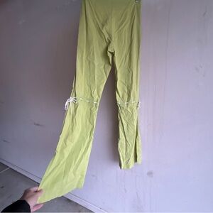 Vintage green pants with tie details